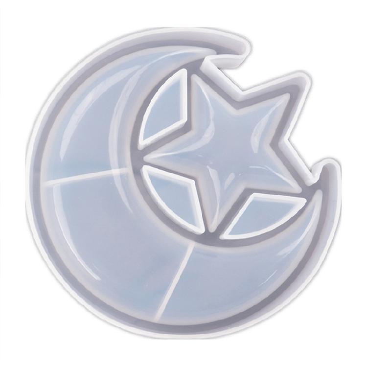 

Moon Star Shelf Mold Silicone Jewelry Organizer Tray Mould DIY Art Craft 1