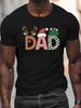 Reindeer Santa Dad Christmas Graphic Print Mens Casual Cotton TShirt Festive Tee