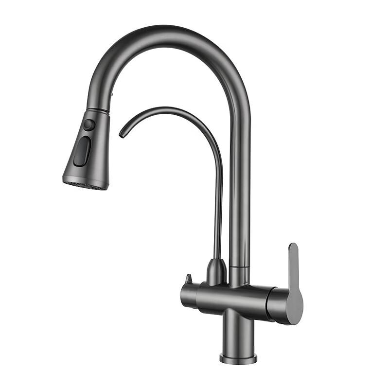 

TLXT Three-in-One Pull-Out Kitchen Faucet with Water Purifier
