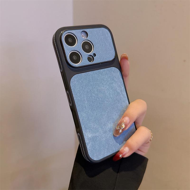 

iPhone 17 Pro Max Denim Side Case with Large Window for Apple 16 Pro iPhone 13 Pro синий