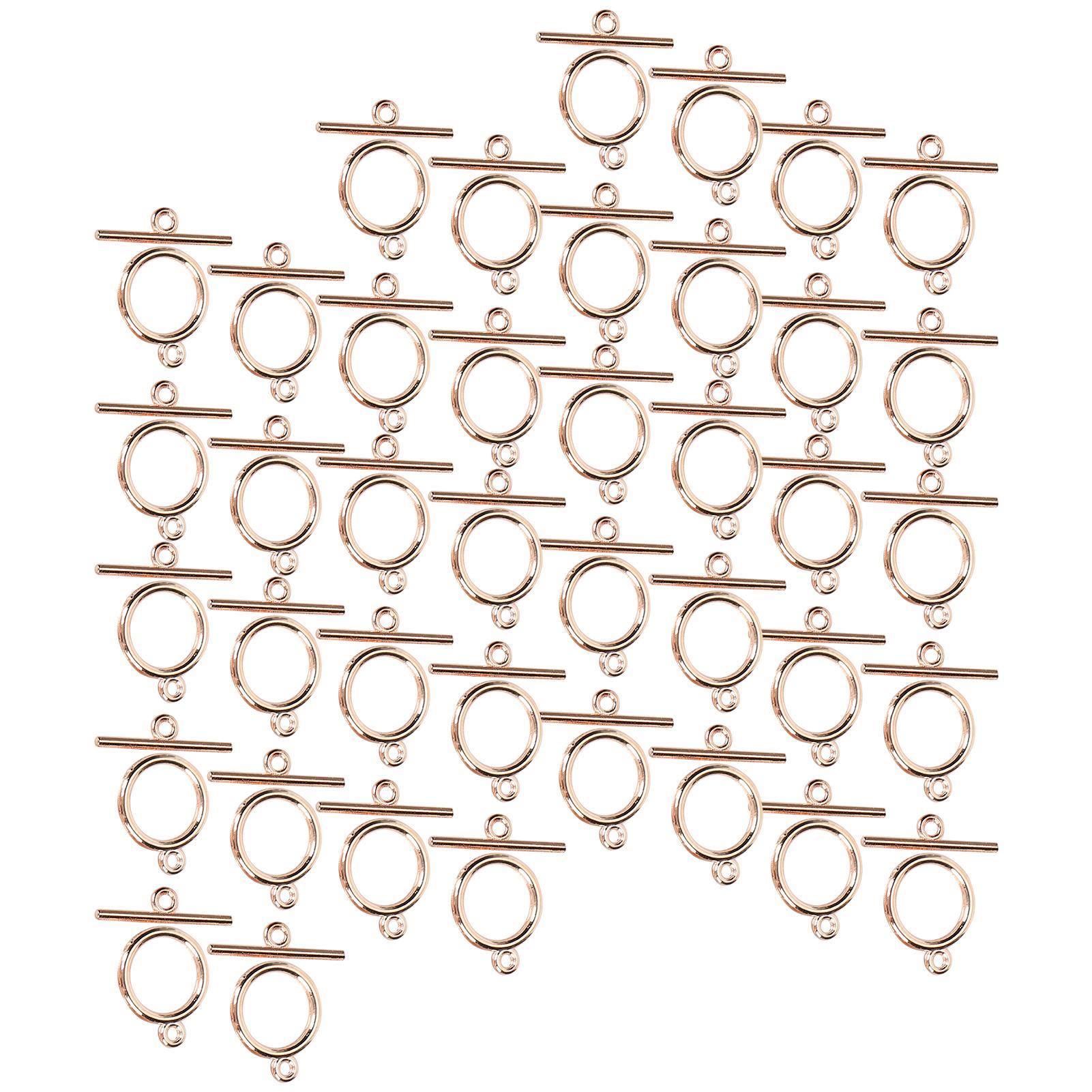 

40 Sets Alloy OT Buckle DIY Ornaments Bracelet Necklace Accessories Jewelry Making SuppliesRose розового золота