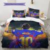 Football Player Background  Pattern Bedding Quilt Set  Home Decoration  Gift (1 * duvet cover + 2 * pillowcase  without core)