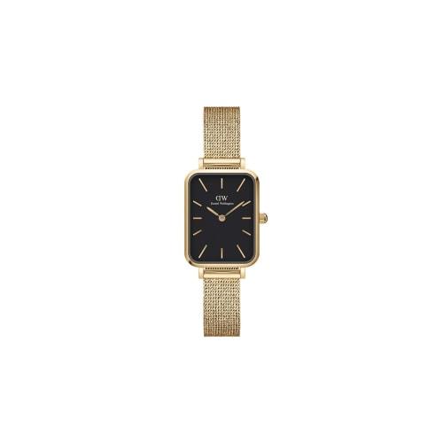 [Official Shop/2-Year Warranty/Authentic Import] Daniel Wellington DW Women's Quadro 20X26 Watch in Pressed Evergold G Black. This square-shaped watch
