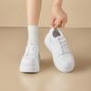Spring new thick-soled shoes sports and leisure versatile women's shoes single shoes leather white shoes