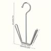 3 Stück/Set Edelstahl Schuhregal Kleiderbügel Metall Aufbewahrungsbox Platzsparend mit Schrankhaken Silber Haushalts Wäsche Zubehör