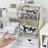 Shelf Organizer Desktop Storage Box Acrylic Transparent Desk Stationery Shelf Office Miscellaneous Sorting Box
