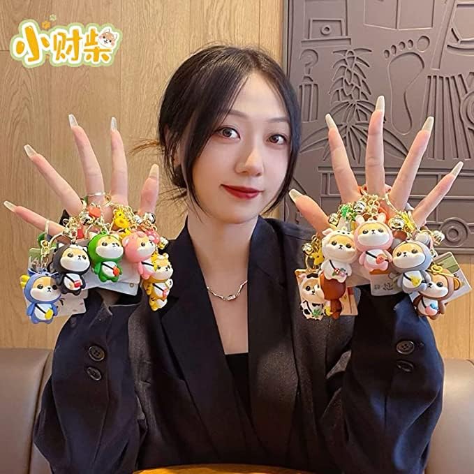 AIXUAN Cute Idea Chinese Zodiac Motif Lucky Animal Shiba Inu Pendant Key Chain, Key