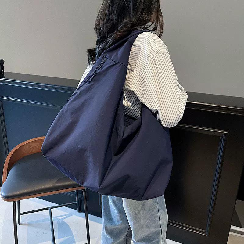 Women's Lightweight Slouchy Tote Bag, Casual Shoulder Bag with Multiple Pockets & Large Capacity, Perfect for Daily Commute, School and Travel