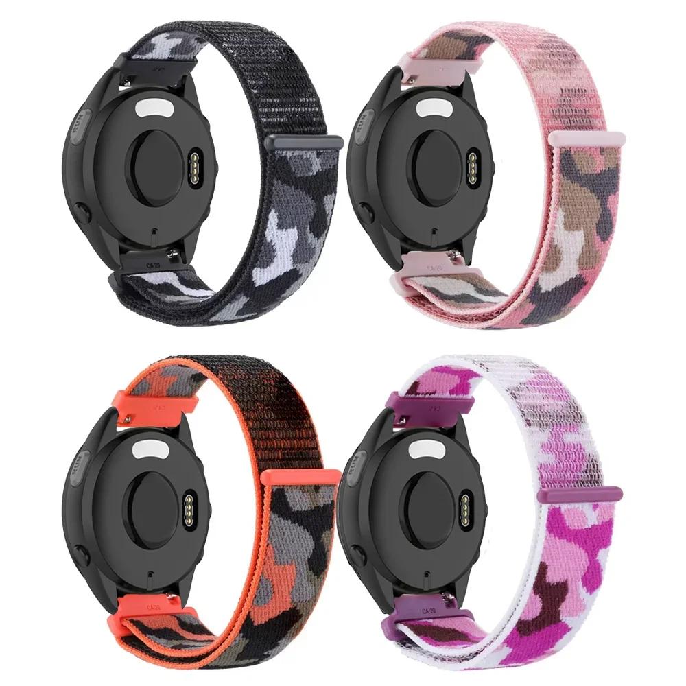 20mm 22mm Nylon Loop Strap for Garmin Forerunner 55 165 965 265 265 Music Venu 3/2 Bracelet Band for Garmin Active/Vivoactive 5
