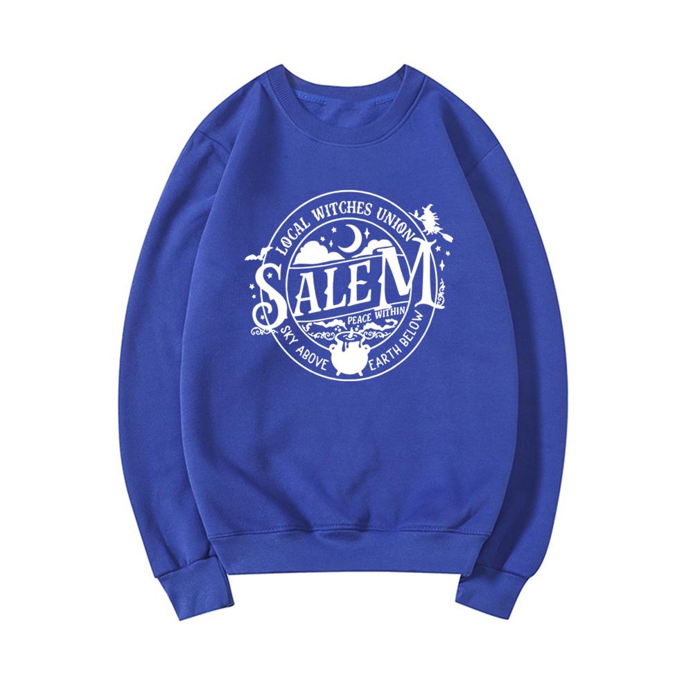 Local Witches Union Salem Sweatshirt Halloween Sweatshirt Women Hoodies Long Sleeve Witches Pullovers Fall Tops Hoodie