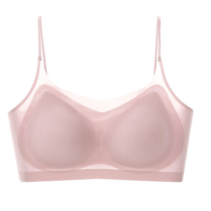Seamless Ultra-Thin Ice Silk Wireless Push-Up Bra for Women - Breathable Sleep Vest Style