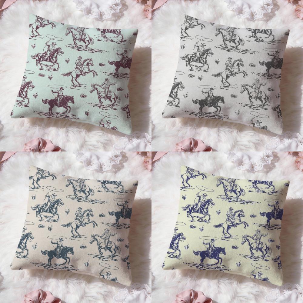 Horse Cushion Cover Premium Comfort Reversible Pillow Cove Two in One Design for Any Room Car Interior