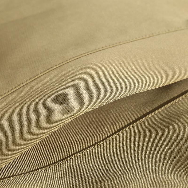 Damen Mittellanger Trenchcoat mit langen Ärmeln, Revers und einreihiger Knopfleiste