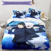 3pcs Custom Name Jujutsu Kaisen Bedding Set Duvet Cover Closure Includes 1 Duvet Cover & 2 Pillowcases, Soft and Comfortable for All Seasons.