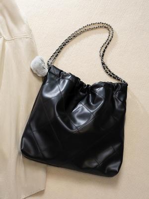 Große Kapazität Damen Diamant-Gitter-Ketten-Schultertasche - Neuer Stil Achselhöhlen-Tote