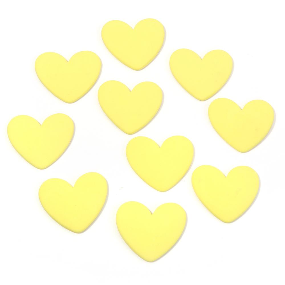 10pcs/lot Colorful Cute Flatback Resin Heart Cabochons DIY Handmade Headwear Hairpin Decoration Jewelry Making Accessories