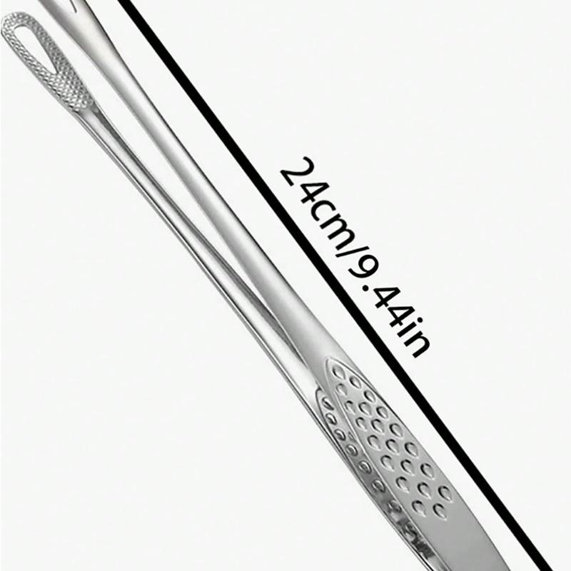 1pc Stainless Steel Food Tongs, Long Handle Non-Slip BBQ Tongs, Steak Tongs, Kitchen Cookware Accessory