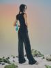 VEGAN TIGER Lace Patchwork Pants_Black