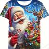 Christmas Style Hat 3d Print T-shirt Men Women Fashion Short Sleeve Tops Tees Funny Santa Claus Tshirt Mens Clothing Snowflake