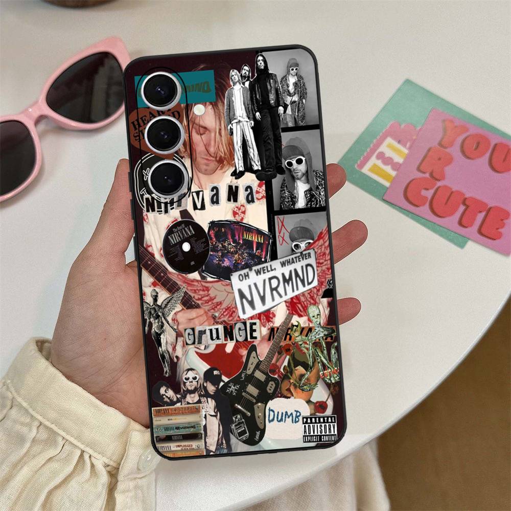 

Чехол для телефона Band Hot N-Nirvana для Samsung S 24 Fe 25 Ultra Plus 20 Lite 21 30 22 23 24 22 Ultra 5G Fundas Samsung S25PLUS