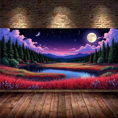 Moon Natural Scenery Large Size Diamond Painting Diy Full Square Round Drill Rhinestone Embroidery Landscape Mosaic Cross Stitch Kits