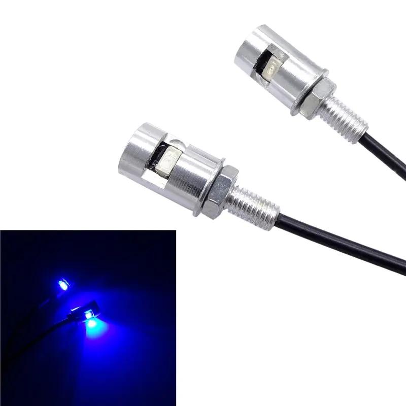 1 Pair Universal Car LED License Plate Light Screw Bolt Lamp Rear Tail Lights for Motorcycle Truck ATV Motorcycle Bike SUV RV темно-синий