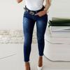 Slim Jeans Women's Skinny Butterfly Sticky Flower Beads Split Split Small Feet Pencil Pants