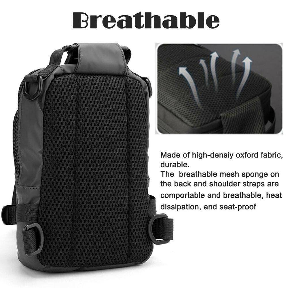 Side Rucksack Pack Nylon Crossbody Bag Messenger Chest Bag Men Small Backpack Travel Shoulder Bag