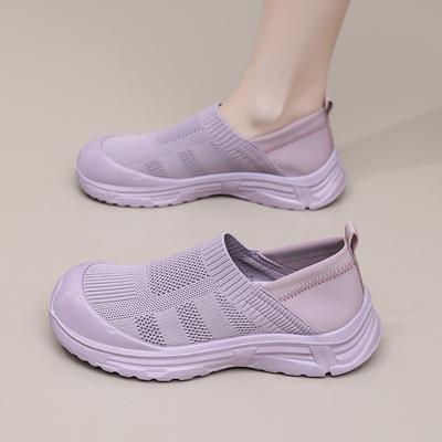 Shoes Women's 2025 Spring New Casual Single Shoes Lazy Round Head Heightening Breathable Non-slip Wear-resistant Women's Shoes
