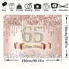 Large exquisite rose gold and diamond style 65th birthday backdrop, suitable for 65th birthday decoration
