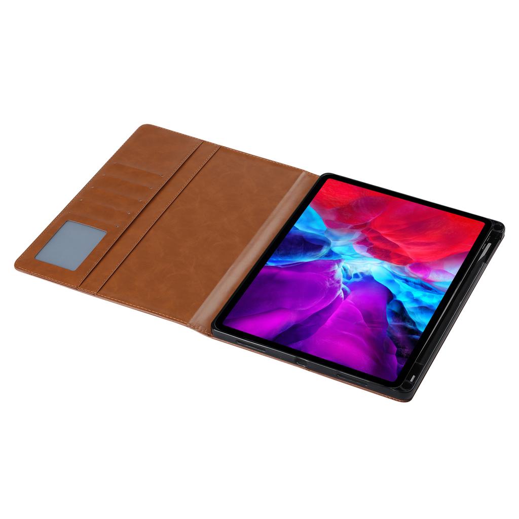 For iPad Pro 13 (2025)/13 (2024) Case Outer Card Slot Wallet Leather Tablet Cover with Auto Wake/Sleep