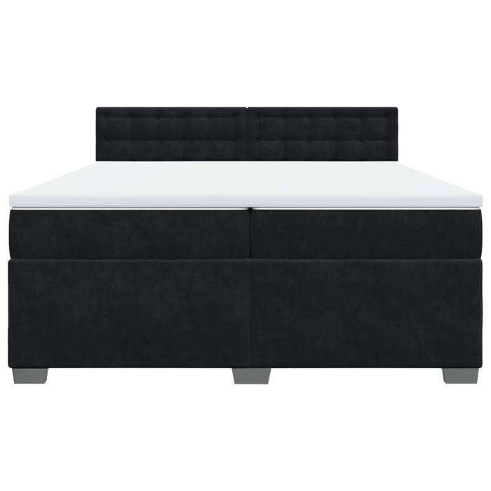 Maison Exclusive - Sommier à lattes de lit et matelas Noir 200x200 cm Velours