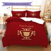 Portugal National Football Team Pattern Bedding,Quilt Set Quilt Cover Pillowcase Home Birthday Gift(1 * duvet cover + 2 * pillowcase, without core)