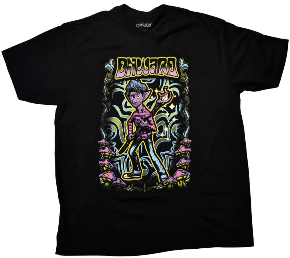 

Onward Men s Groovy Mushroom Ian Black T-Shirt New L 4XL