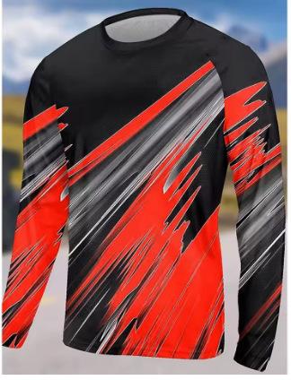 Fashion Men's Long Sleeve T-Shirt Outdoor Men's Running Top Fitness Top Quick-Drying Men's Clothing