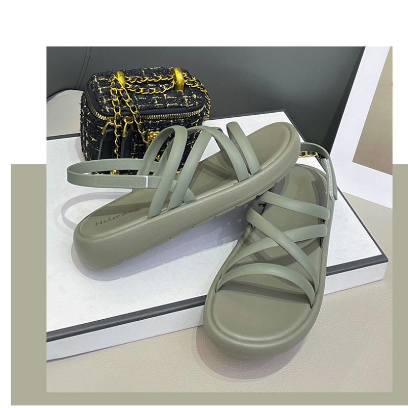 Sandals Women's Summer Flat Heel Soft Bottom Temperament Roman Shoes Beach Shoes