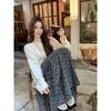 Korean Floral A-Line High-Waisted Skirt for Women