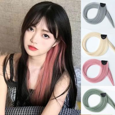 60cm Hair Extension Clip In Hairpiece Long Straight Hanging Ear Wig Clip Synthetic Hair Extensions Accessories Hairpiece Hairpin