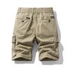 Summer Men's Casual Pants Simple Multi-Pocket  Cotton Loose Fit Comfortable Breathable Knee Length Pants
