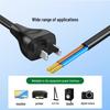 Two-Pin PVC/Braided Bare Wire Power Cord with Tinned Plug and Pure Copper.