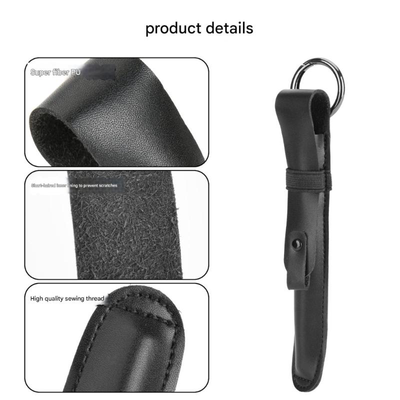 Stifthalter für Pencil 1/2 Kleines Mikrofaser-PU-Leder-Tablet-Stifteetui mit tragbarem Schlüsselanhänger zum Anbringen an der Tasche