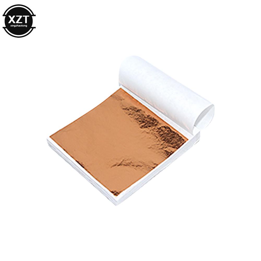 100 Sheets Imitation Gold Silver Copper Foil Paper Leaf Gilding DIY Art Craft Paper Birthday Party Wedding Dessert Decorations