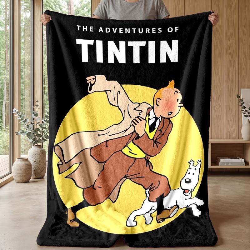 Soft Flannel Blanket Lightweight Cozy Bedroom Living Room CoverTintin