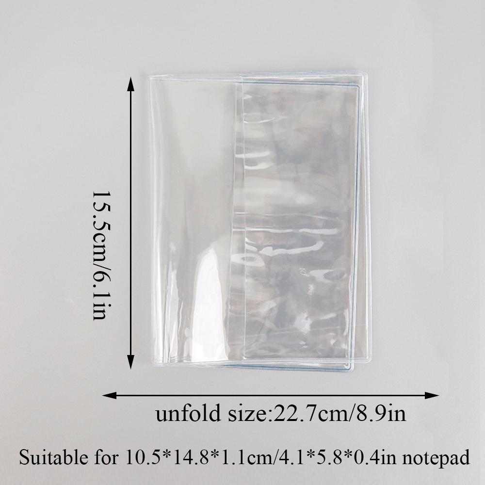 Transparent PVC Book Sleeve A6/A5 BooK Cover Binder Notebook Cover Waterproof Fit For Most Planner Binder Scrapbook Cover