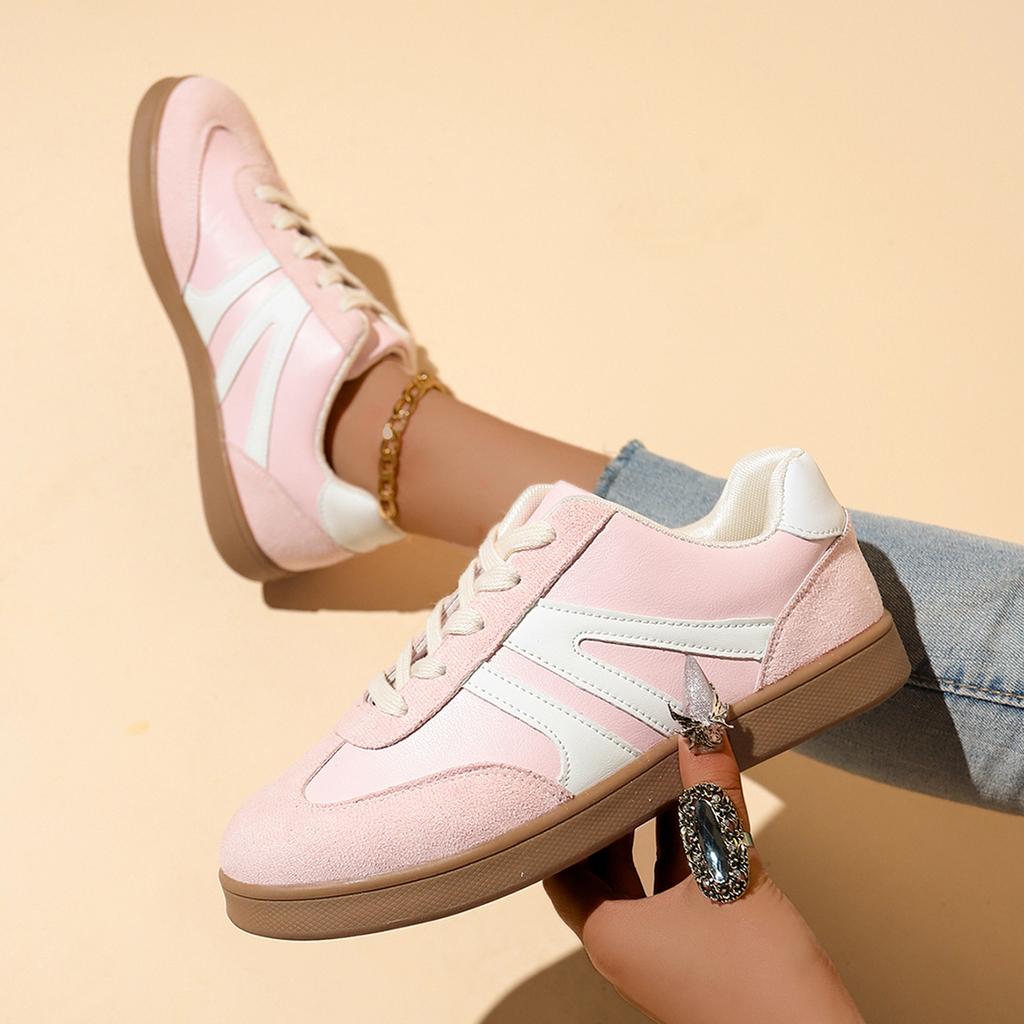 Microfiber Upper Rubber Sole Adult Ladies Footwear Casual Women Shoes Early Spring New Style Versatile Design White Sneakers