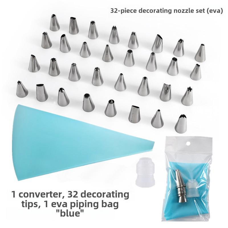 Stainless Steel Cake Decorating Nozzle and Bag Set - Baking Tools for Cream and Cake Making