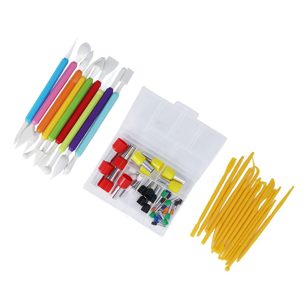 Polymer Clay Cutters Set 63 Pcs Circular Cutter Carving Knife Engraving Pen Polymer Clay Tools for