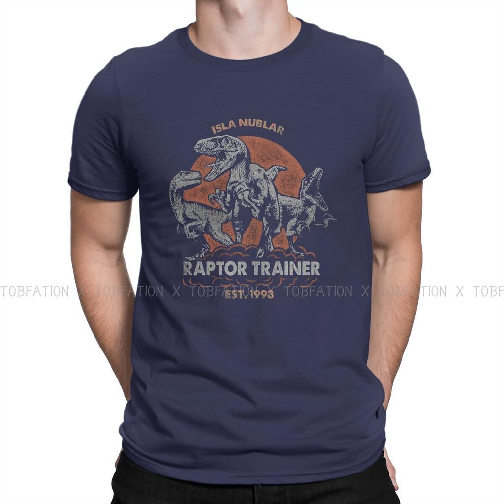 Jurassic Park Dinosaurs Film Pure Cotton TShirt Isla Nublar Raptor Trainer EST 1993  Classic T Shirt Leisure Men Tee Shirt