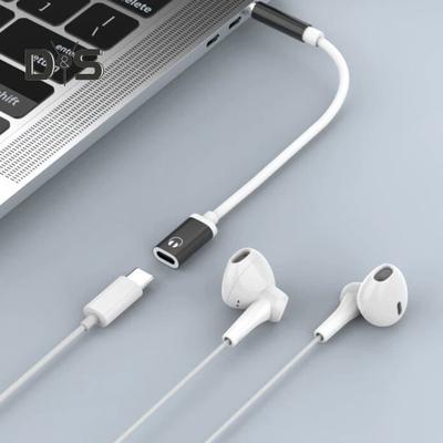3.5MM Male To Female Type C Audio Cable Headphone Adapter for Mp3 Player Laptop Tablets Noise Cancelling Lossless Audio Headset Adapter