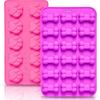 2PCS Set DIY Dog Paw Shaped Silicone Mold Candy Chocolate Baking Mold 3D Silicone Lollipop Mold Jelly Ice Cube Puppy Snack Molds
